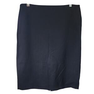 Talbots Black Pencil Knee Length Skirt Plus Size 16